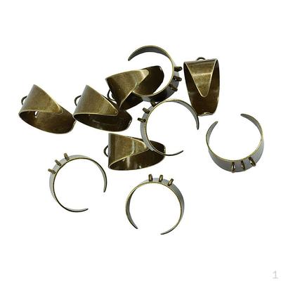 Adjustable 3 Loops Rings Base Setting Findings for Jewelry Making