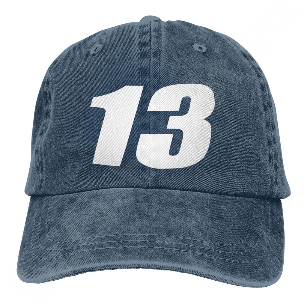 Number 13 Pattern Mesh Baseball Cap Trucker Hats Luxury Casual Cap Summer Sun Protection Caps for Men Women Fashion Denim Hat