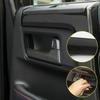 For Toyota 4Runner 17-23 Black Wood Car Inner Door Handle Cover Trim Accessories