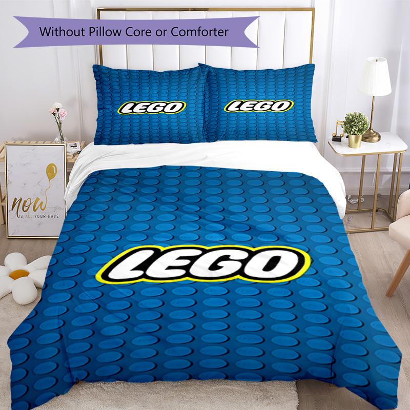 Lego Bricks Duvet Cover Set Suitable For Guest Room Soft Fabric Christmas Gift