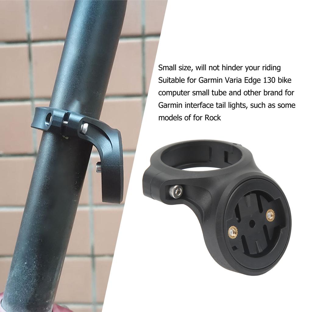 Bicycle Tail Lamp Bracket Plastic Light Bike Rear Light Holder Rack for Garmin Varia Edge 130 Bike Computer Small Tube