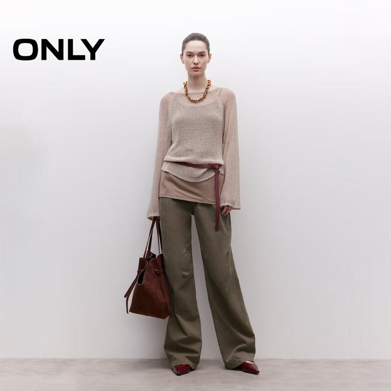 

ONLY Women s High-Waist Wide-Leg Loose Jeans L