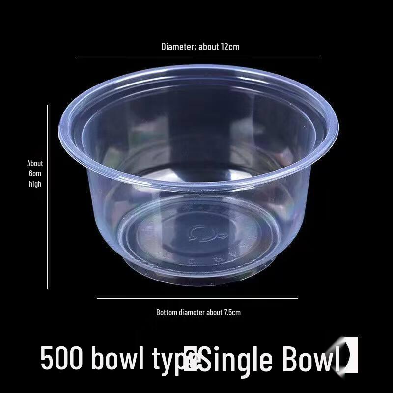 Disposable Transparent PP Bowls with Lids