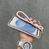 Matte Ring Magnetic Stand Holder Case For Samsung Galaxy S25 Ultra S24 Plus Translucent Wrist Strap Lanyard Shockproof Cover