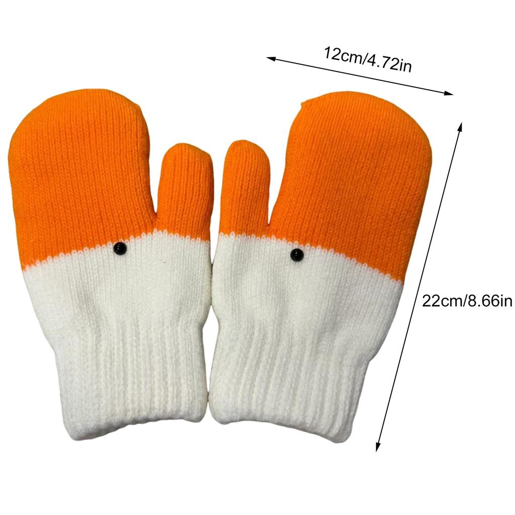 Christmas and New Year Cozy Funny Duck Unisex Cartoon Swan Mittens for Autumn and Winter Kawaii Swan Gloves Gift for Women Men