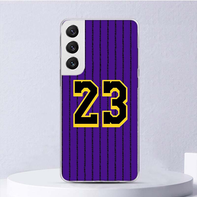 Basketball 23 24 Number Soft Case For Samsung Galaxy S22 S21 Ultra S20 FE S10 Plus Phone Cover S9 S8 + S10E S7 Edge S6 Funda Coq