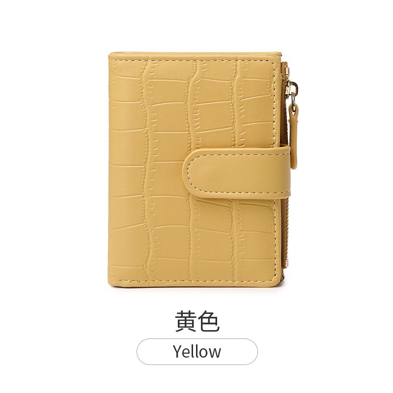 New Minimalist Women's Wallet  High-quality PU Leather Short Coin Wallet  Fashionable Double Fold Women's Zero Wallet Holder