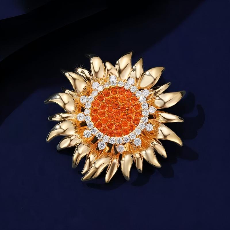 Sunflower Brooch - Retro Style Flower Pin, Unique and High-end Accessory with A Sophisticated Touch.