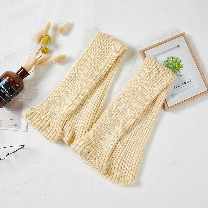 70cm Extra Long Thick Knitted Red Wool Leg Warmers for New Year and Christmas