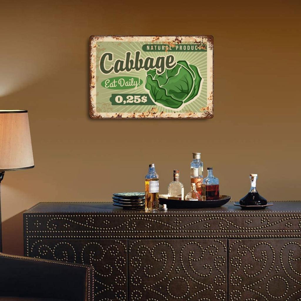 1-Pack Retro Rustic Wall Signboard, 20×30cm and 30×40cm, Distressed Metal Décor for Pub, Cafe or Home