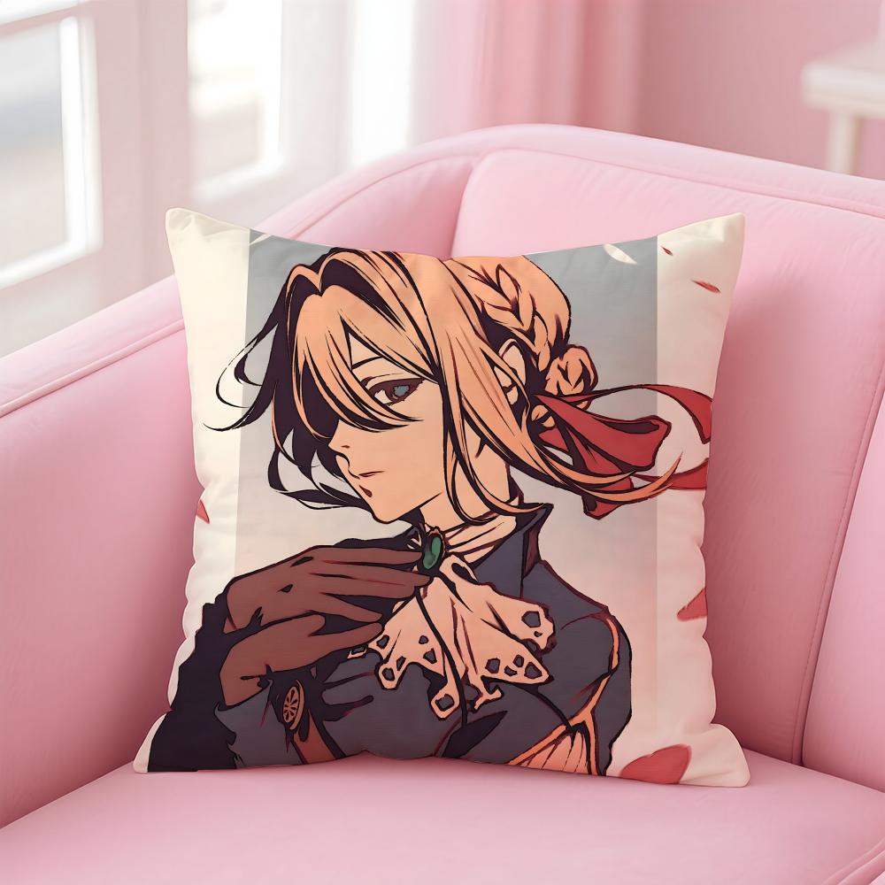V-Violet E-Evergarden ANIME Cushion Cover Comfortable Reversible Pillow Cover Ideal for Car Sofa Bedroom & Beyond