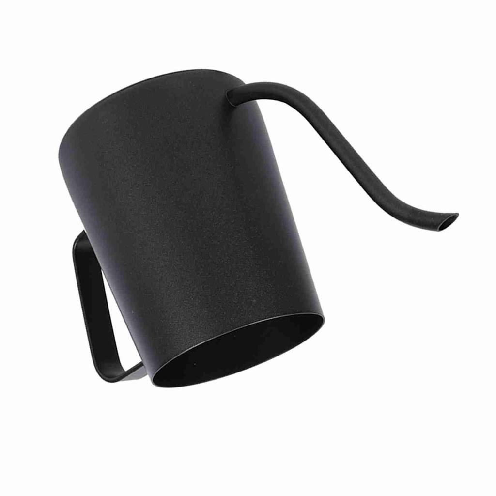 Schwarzer Edelstahl-Kaffeekessel mit Schwanenhalsauslauf (250ml)