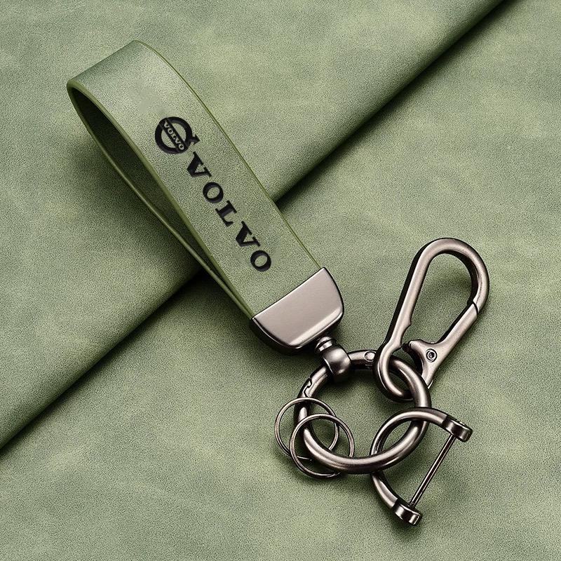 Metal/Leather Car Logo Key Chain Keyring Auto Interiors Accessories For Volvo V50 V90 S80 C40 XC40XC60 XC90 V40 V60 S60 V70 C30
