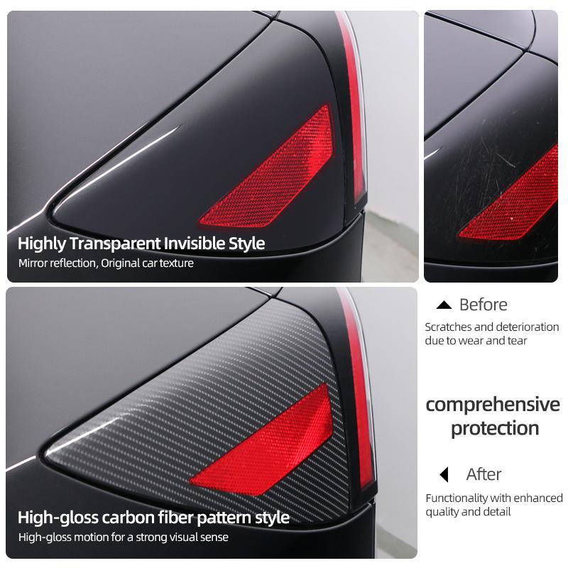 Für Tesla 2019- Modell 3 Highland 2025 Modell Y Juniper Rückleuchte TPU Schutzfolie Auto Karosserie Dekorationsaufkleber Zubehör