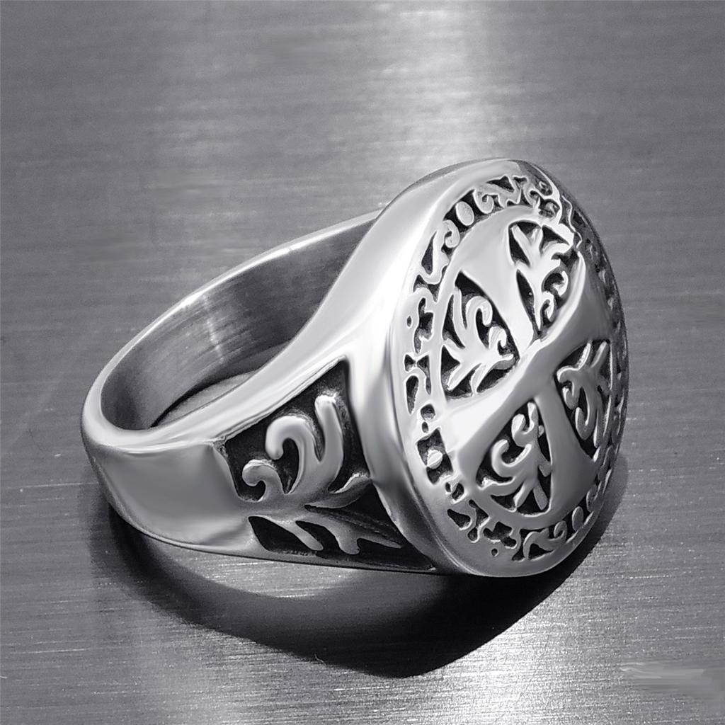 Cross Ring European and American Believer Missionary Ring Men's Ring
