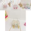 Adorable Kids Mini Handbag In Pink Purple Blue Green Beige With Trendy Chain Strap