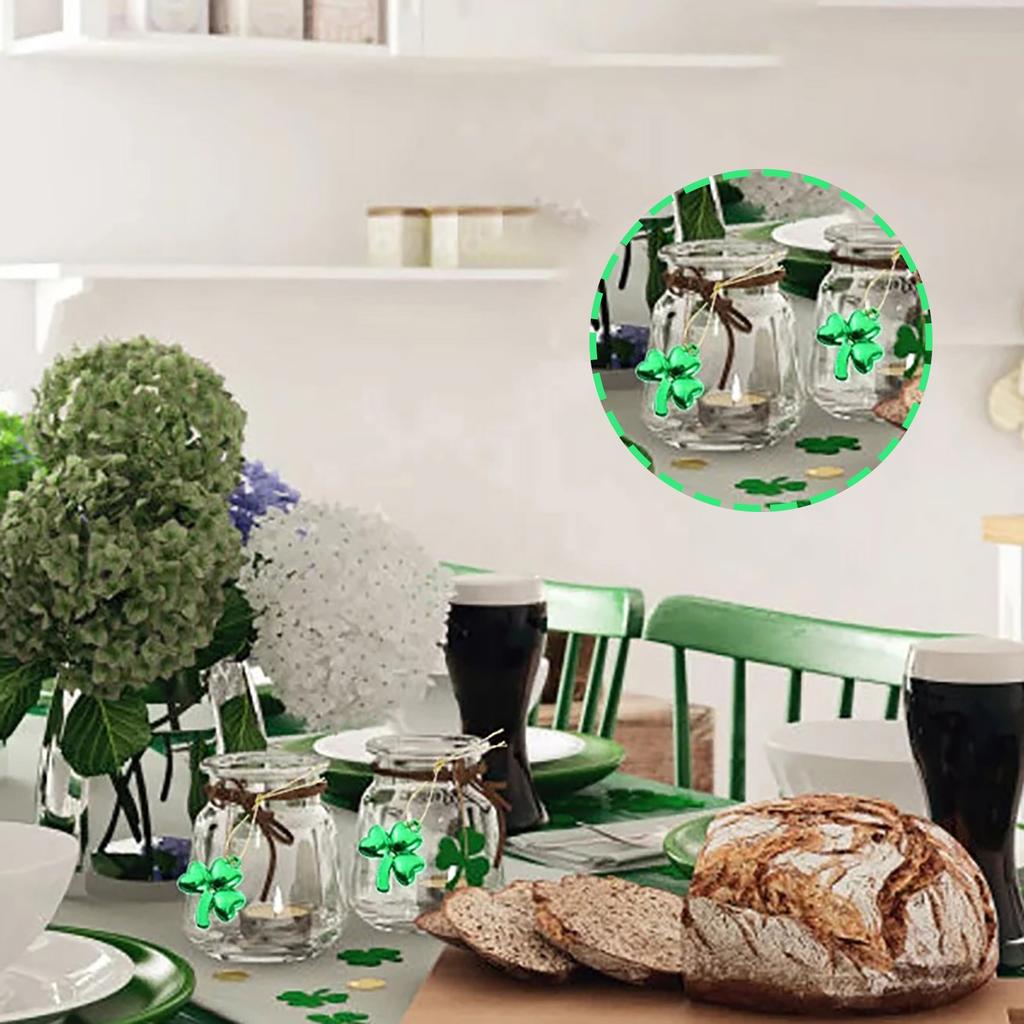 12Pcs Kleeblätter Ornamente Kleeblätter Hängende Dekorationen St. Patrick's Day Dekorationen