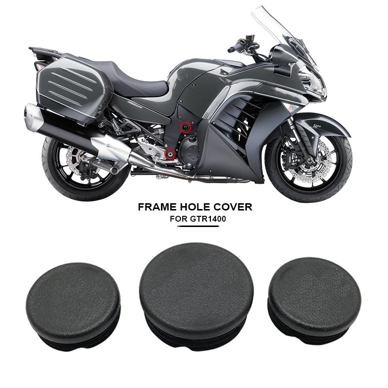 3PCS Motorcycle Frame Hole Cover Caps Plug Decorative Frame Cap Set For Kawasaki GTR1400 GTR 1400 2007-2023 2019 2020 2021 2022