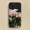 Rose Flower Phone Case For iPhone 16 Pro Max Case For iPhone 11 13 12 15 14 Pro Max 7 8 Plus XS X Soft Silicone Shockproof Cover