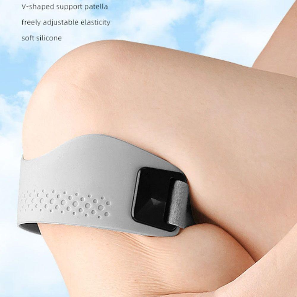 Silicone Patella Tendon Knee Straps Fixed Protection Knee Sports Support Band  Women Men