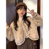 Imitation Lamb Wool Fur Jacket Women's Autumn and Winter Clothing Loose Short Small Thickened Top Women's Light