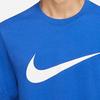 Nike Logo Print Crew Neck Pullover Short Sleeve T-Shirt Men Tops Blue BV0628-480