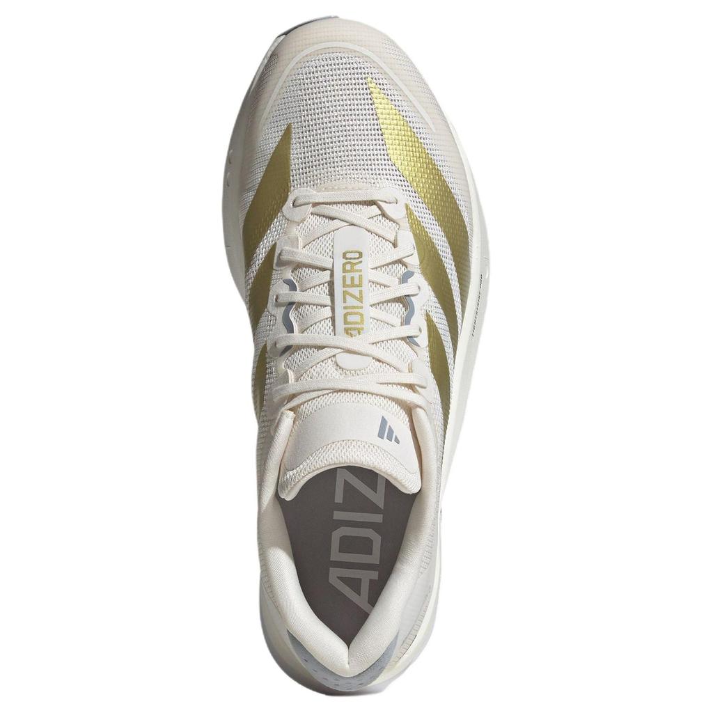 New Adidas Adizero Boston 13 Anti Slip Wear Resistant Low Top Running Shoes Men's White Gold JS4947