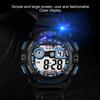 Men's Multifunction Digital Sports Watch, 50M Water Resistant, with Luminous Alarm, for Swimming and Running (Black and Blue)