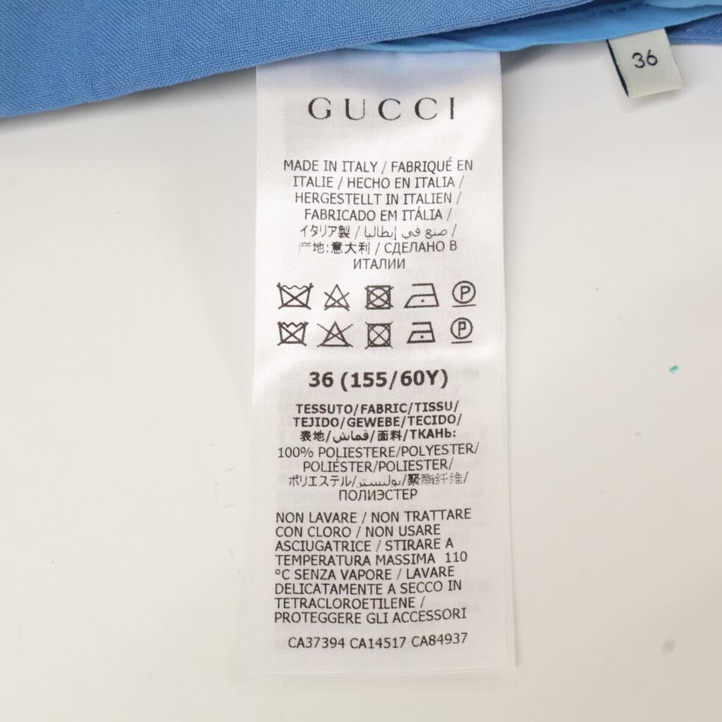 Gucci 633217 Light Blue Medium Pleated Skirt Skirt 36 blueUsed