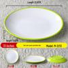 Ensemble de 6 assiettes plates rondes en mélamine pour restaurant (Vert/Blanc, Lot de 10)
