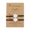 Noter Romantic 2Pcs Paired Couple Bracelet Handmade Braided Red String Braslet Stainless Steel Whale Tail Charm Love Braclet