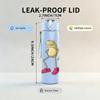 1PC Frog Wearing Pink Slippers Cartoon 750ml Color Plastic Sports Water Bottle Leakproof Flip Straw Lid Suitable for Sports Office Home Use