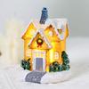Christmas LED Village House Figurines Luminous Small House Christmas Decoration