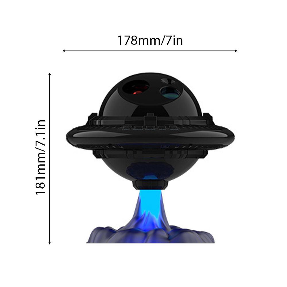 Night Lights Star Projector Flying Saucer Shape Ornaments Projector Atmosphere Lamp with Remote