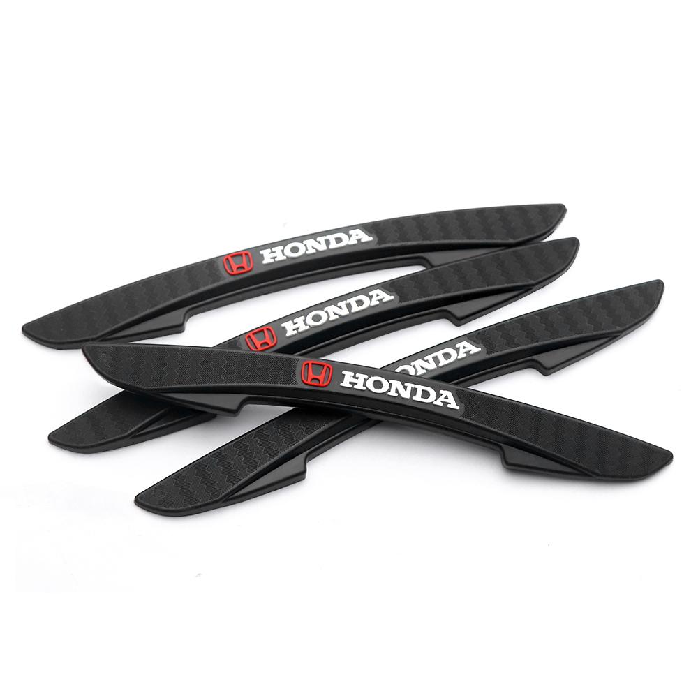 Drwzm3 4Pcs Rubber Car Styling Door Side Edge Anti-collision Bumper Strip Sticker For Honda Civic Accord CRV City HR-V Jazz Valve Core