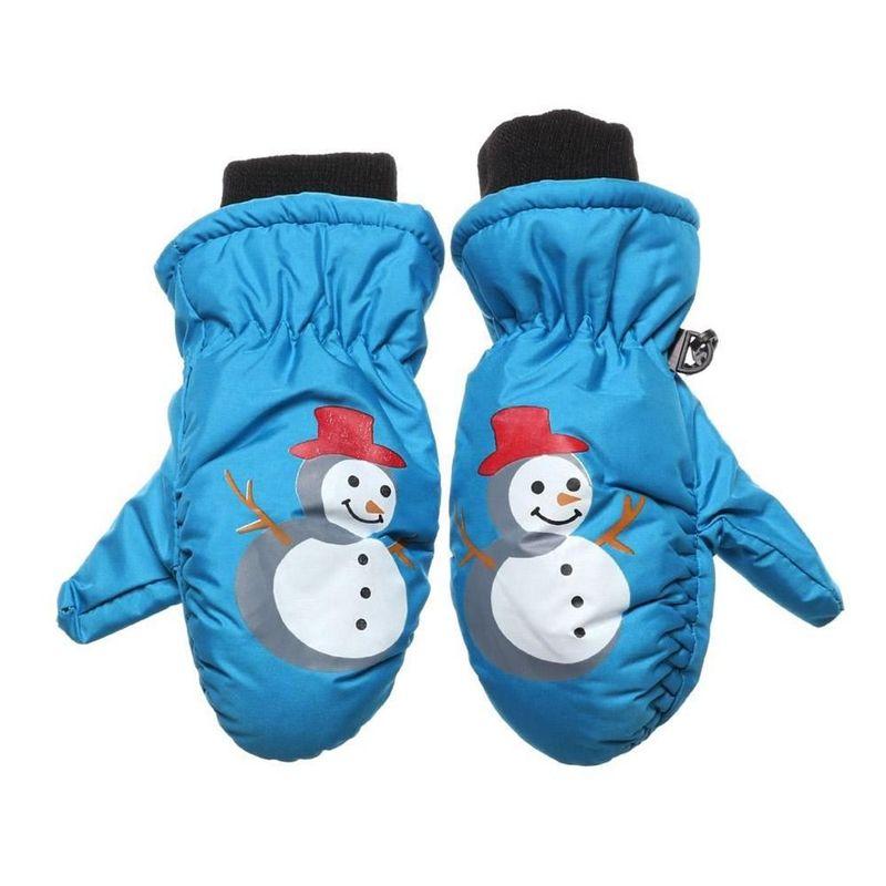 Outdoor Thick Warm Ski Gloves Non-slip Windproof Waterproof Mittens Winter Cute Sports Gloves for 2-5 Years Old Boys Girls