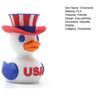 Yousheng Patriotic Duck Statue, PLA Independence Day Collectible with Red White Blue Design, Unique Conversation Starter Decor for Home Office