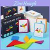 Wooden Tangram Puzzle For Kids Educational Toy For Early Learning And Geometric Shape Recognition