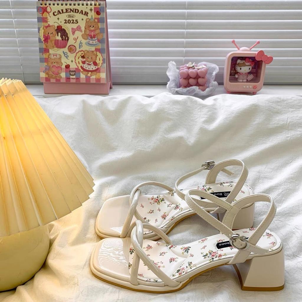 Beautiful with Skirt, High-heeled Sandals for Women's Summer Wear, Fashionable and High-end, New Thick-heeled Sandals