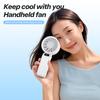 Noise Free Portable Mini Fan High speed fan 3000mAh Rechargeable Battery USB Fan Foldable Handheld  for Outdoor