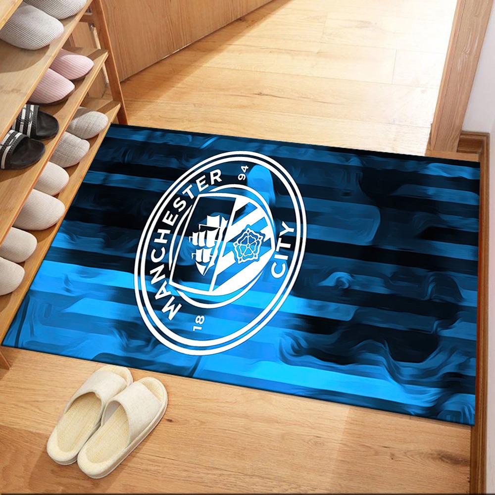Manchester City Floor Rug Office Rug Suitable For Playrooms Foyer Kitchen Dormitory Antislip Carpet Decorate Offices Perfect Gift For Friends Family