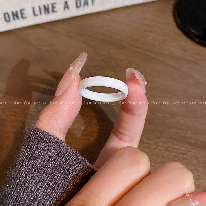 Design Plain Ring Ring Women's New Chinese Style Index Finger Ring National Style Jewelry