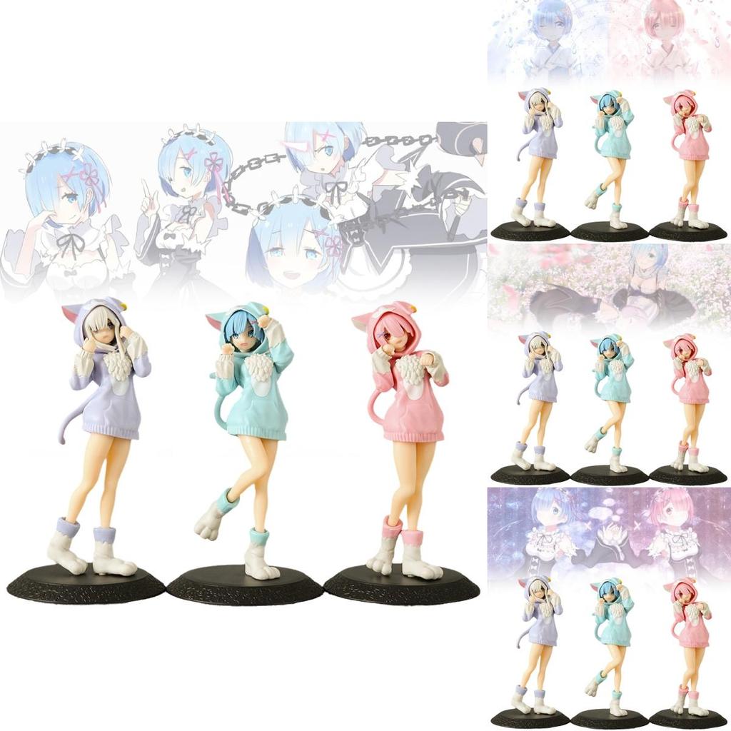 Stunning Pvc Rem And Ram Figurines From Rezero Anime With Captivating Design