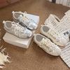 Silver Women's 2 Spring and Autumn New Versatile Lightweight Soft Sole Trend Casual Shoes Sports Little White Shoes