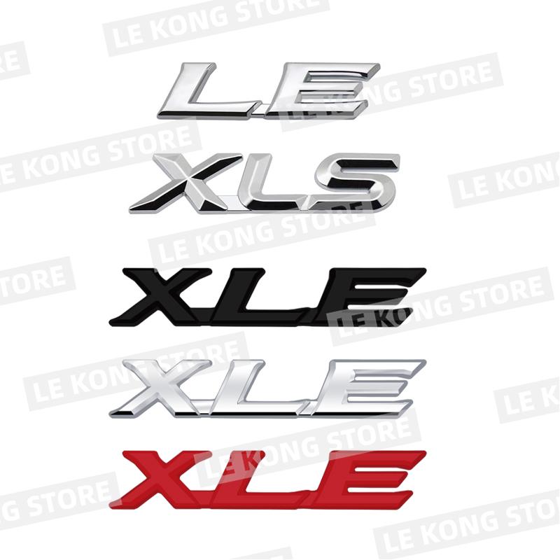 FVEX7 LE XLE XLS Badge Car Head Trunk Body Sticker Decal Emblem Accessories For Toyota Corolla Yaris Camry Auris Rav Metal Car Styling