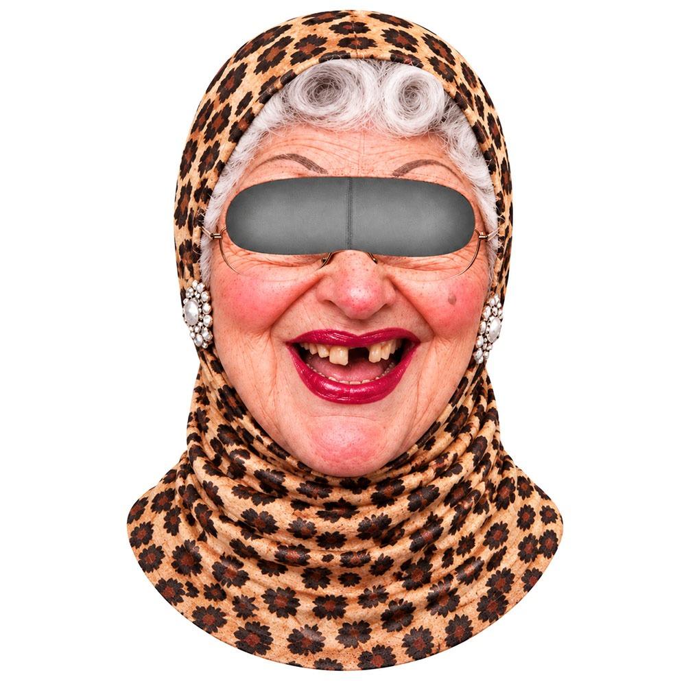 3D Face Printed Funny Ski Mask Old Man Pattern Winter Mask Cover  For Outdoor/Cycling/Pranks/Party