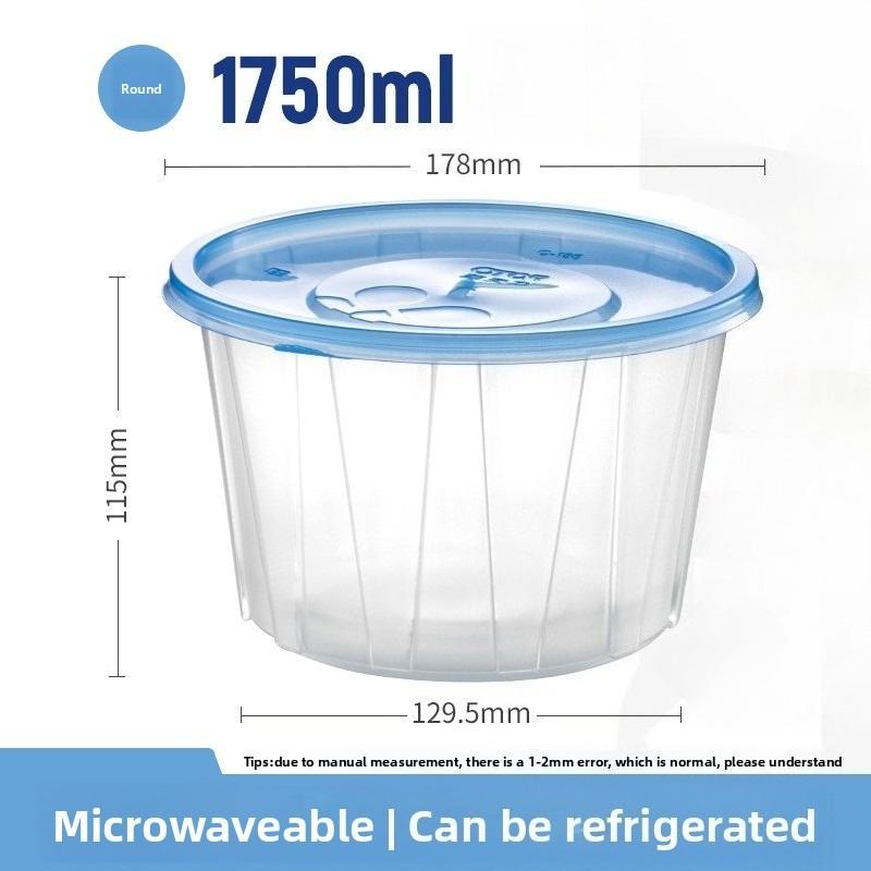 Disposable PP Plastic Round Food Container with Lid Transparent Takeout Bowl
