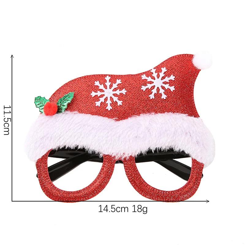 Christmas Glasses Plastic Decorative Glasses Kid Xmax Party Costume Accessory Photo Props Christmas Decoration  Navidad Gift