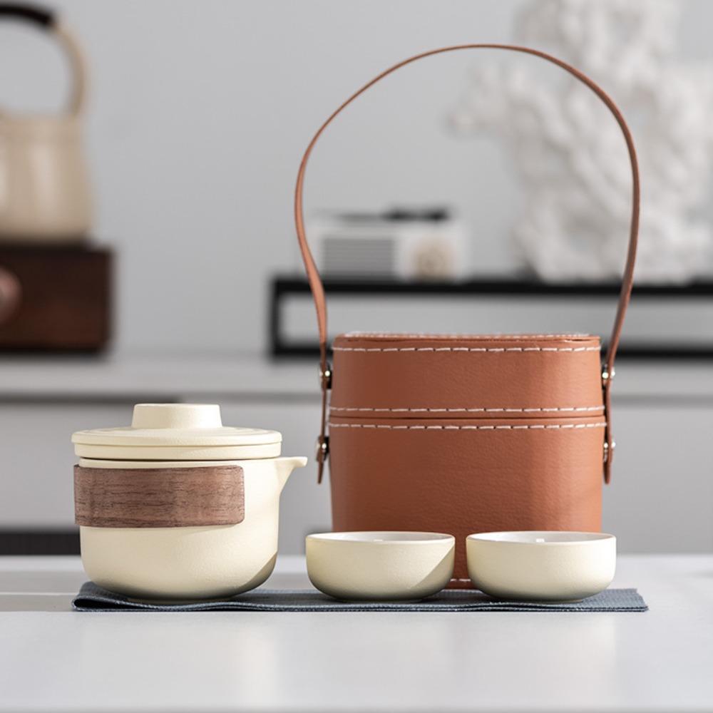 With Carrying Bag Travel Ceramic Teapots Chinese Style Mini Tea Cup Set Porcelain Tea Sets Office