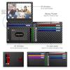 New Carbon Fiber Multi-Card Men Wallet RFID Large Capacity RFID Blocking Wallet Durable Premium Leather Wallet Daily Use